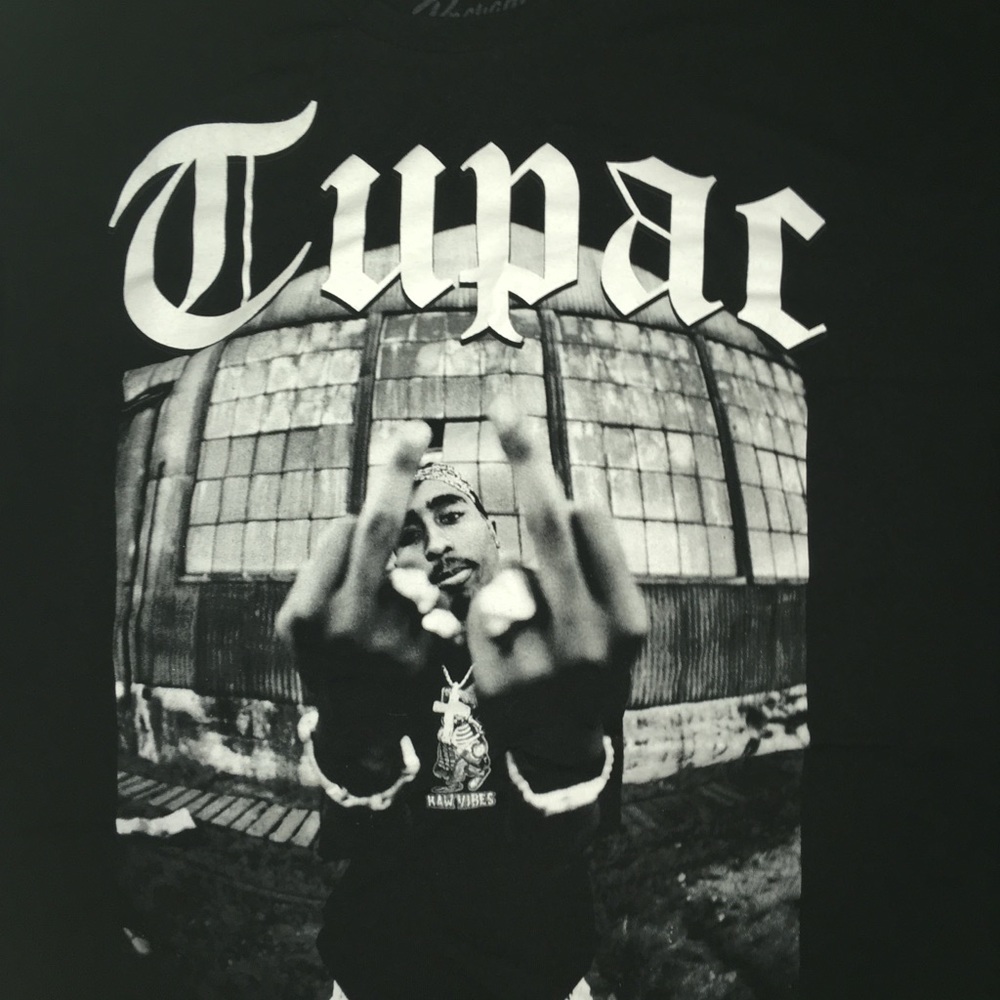Vintage Tupac White letter tee